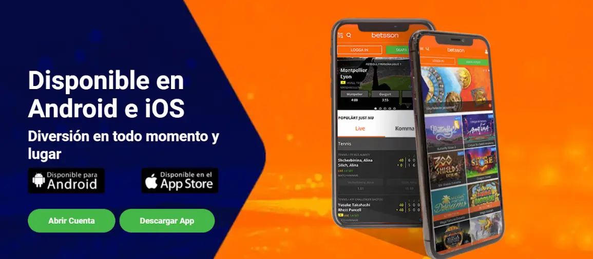 Betsson para móviles Betsson casino Chile app