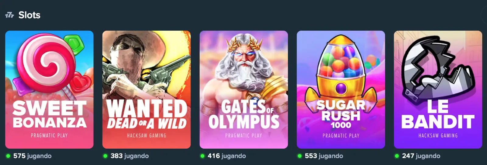 Slots disponibles en Stake Slots Stake
