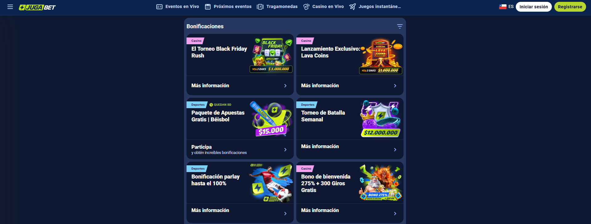 Promociones y bonos disponibles en la app Jugabet Promociones y bonos disponibles en la app